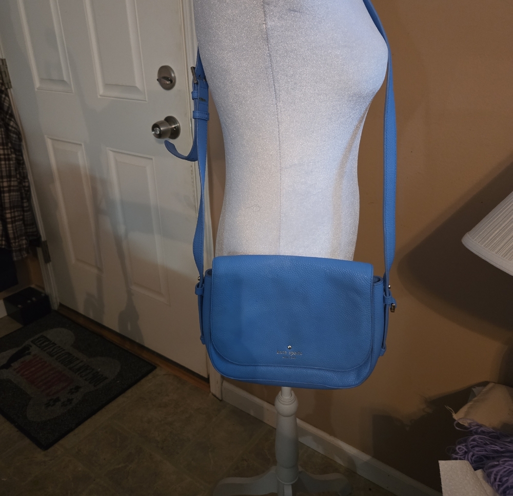 kate spade perry street cobalt blue leather crossbody